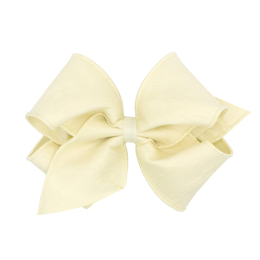 Wee Ones King Jewel-toned Dupioni Silk and Grosgrain Overlay Bows