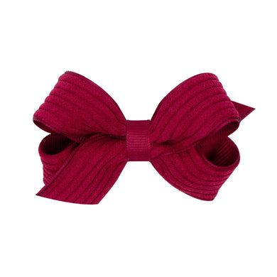 Wee Ones Mini Grosgrain Hair Bow with Wide Wale Corduroy Overlay