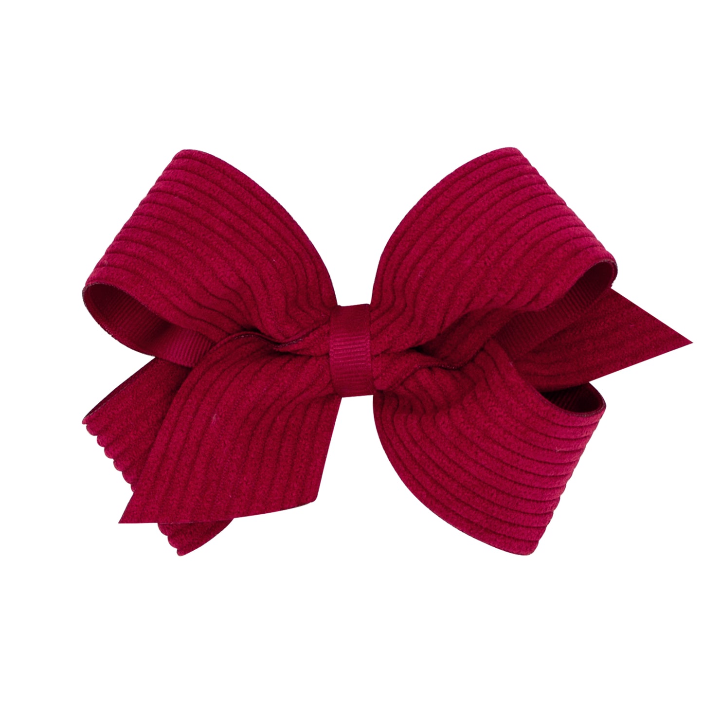 Wee Ones Medium Grosgrain Hair Bow with Wide Wale Corduroy Overlay