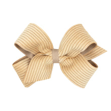 Load image into Gallery viewer, Wee Ones Medium Grosgrain Hair Bow with Wide Wale Corduroy Overlay