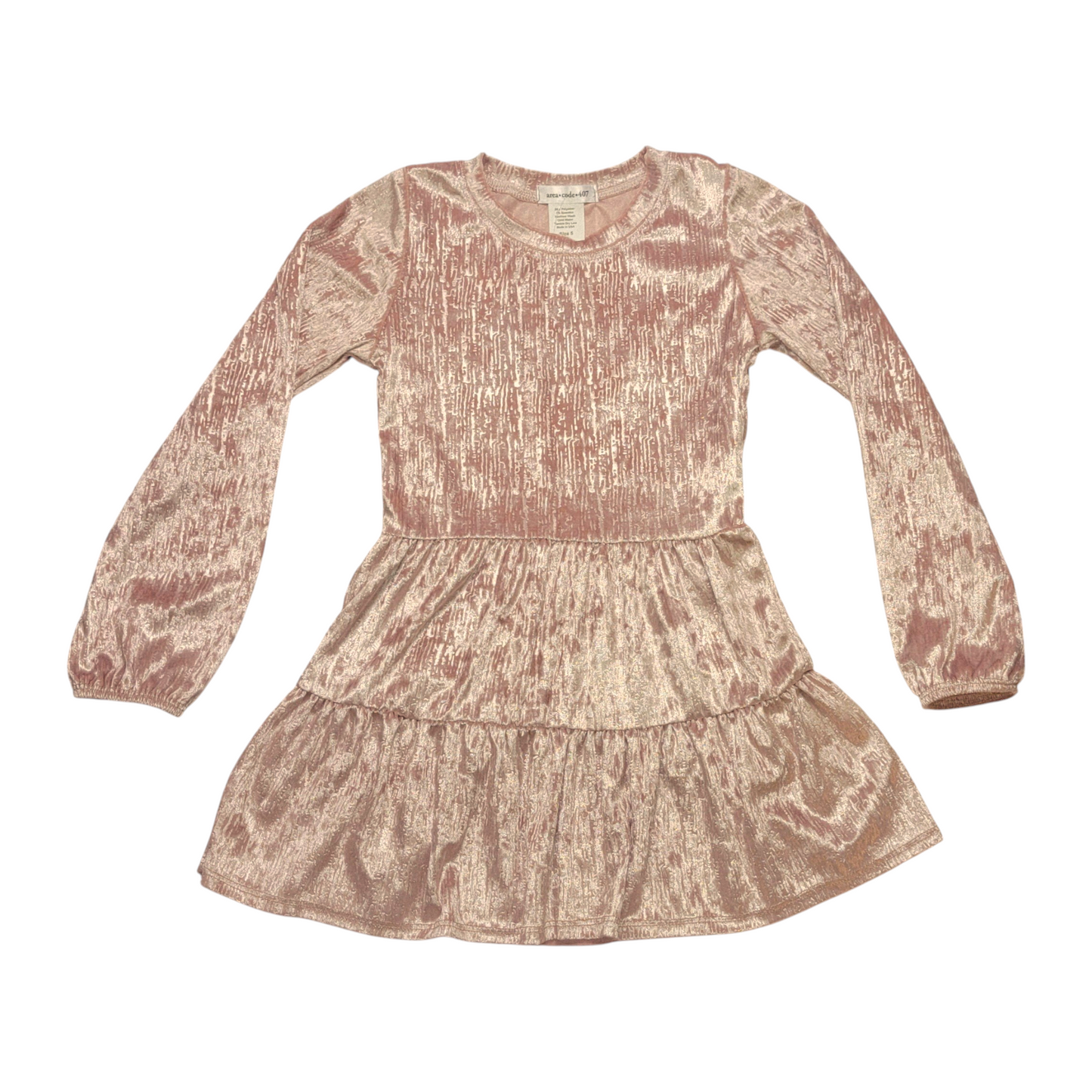 Area Code 407 Velvet Tier Dress