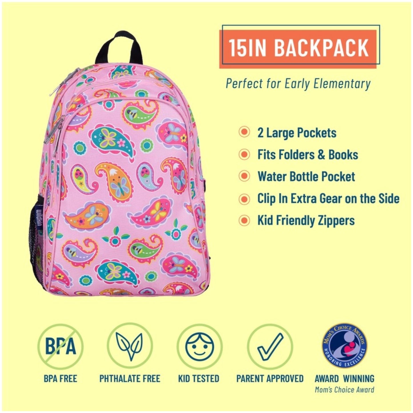 Wildkin Paisley 15 Inch Backpack