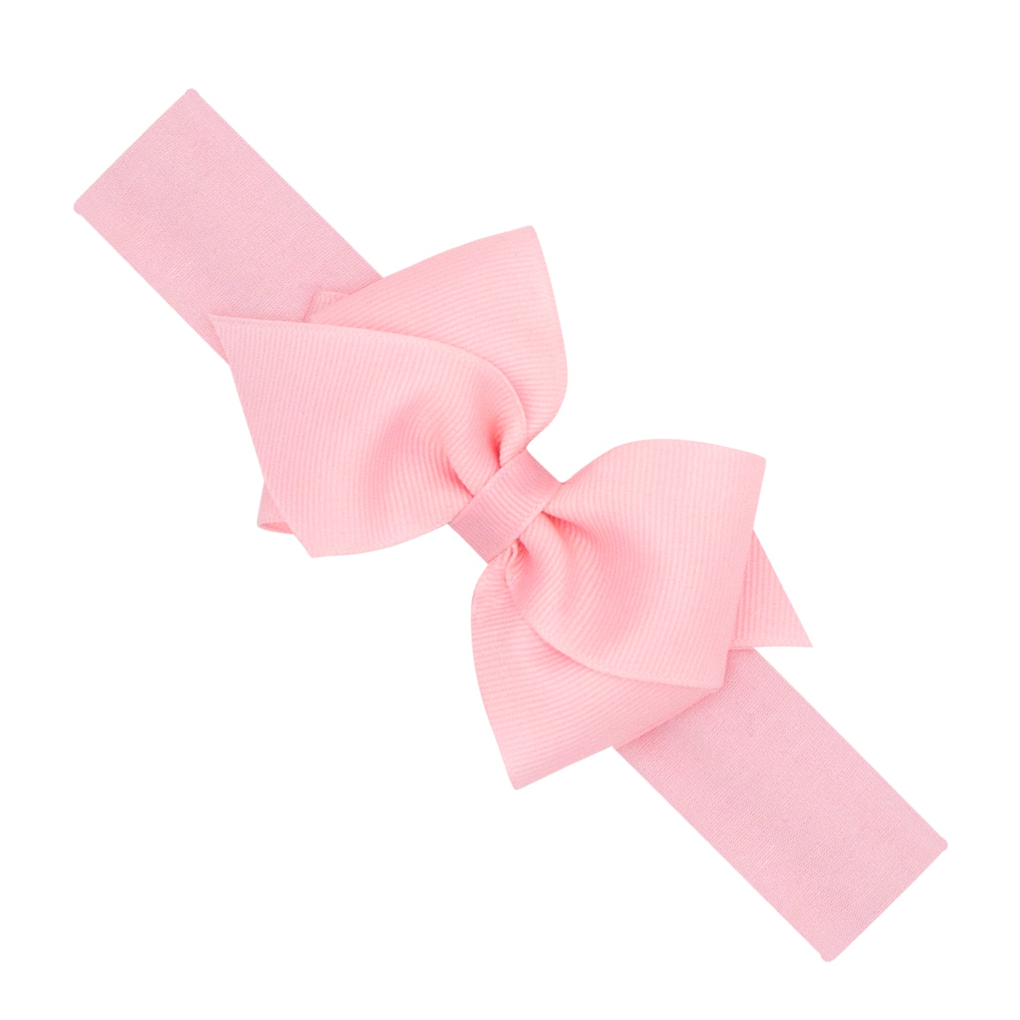 Wee Ones Extra Small Grosgrain Hair Bow on Matching Cotton Jersey Baby Headband