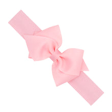 Load image into Gallery viewer, Wee Ones Extra Small Grosgrain Hair Bow on Matching Cotton Jersey Baby Headband
