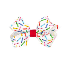 Load image into Gallery viewer, Wee Ones Mini School-themed Printed Grosgrain Hair Bow