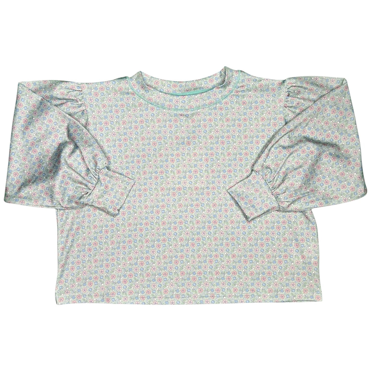 Honesty Athletic Floral Puff Sleeve Top