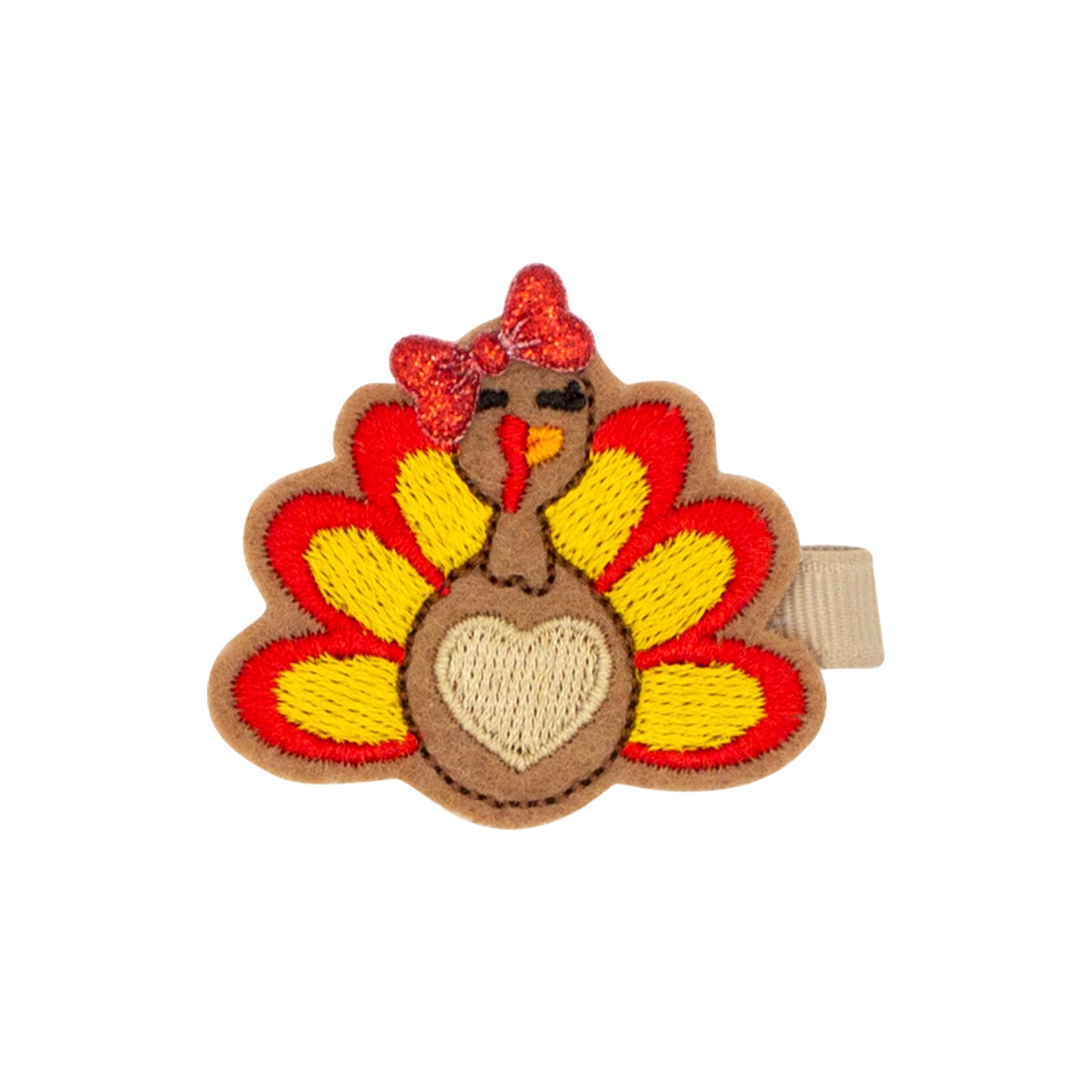 Wee Ones Harvest Turkey Feltie Hair Clip