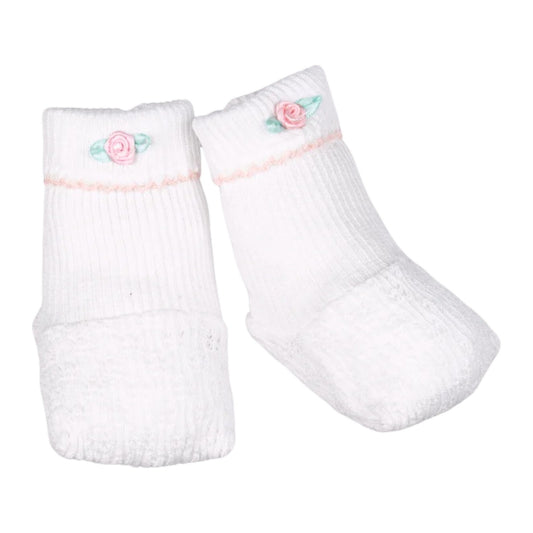 Paty, Inc. Knit Booties with Rosettes