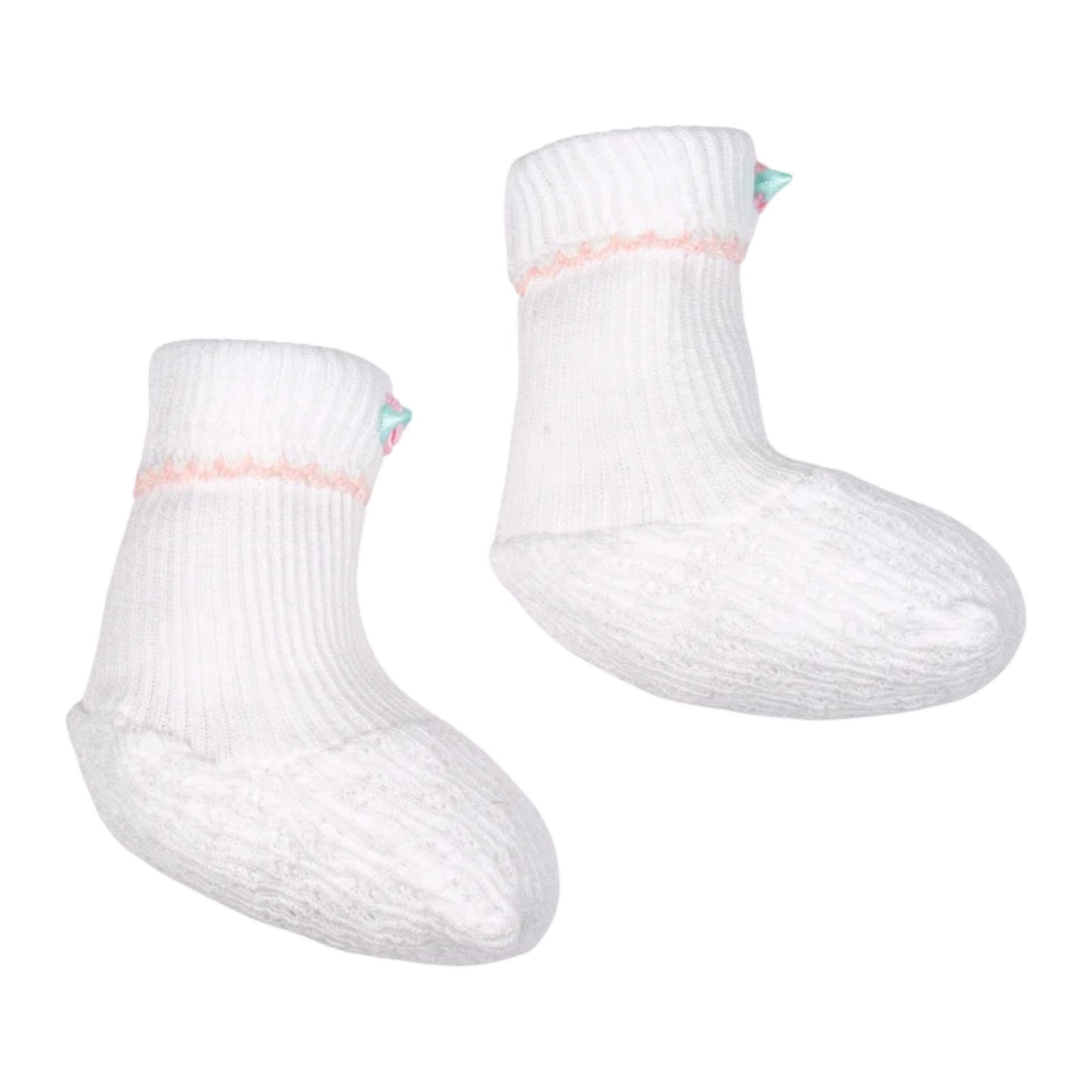 Paty, Inc. Knit Booties with Rosettes