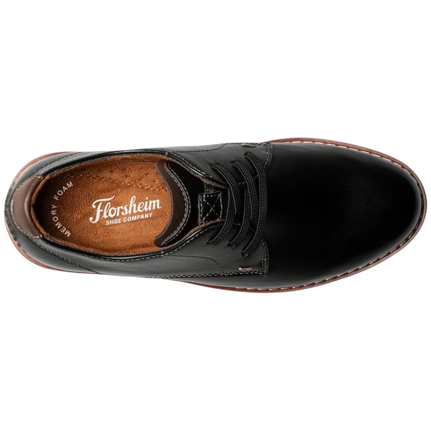 Florsheim Kids Vibe Jr. Elastic Lace Plain Toe Oxford