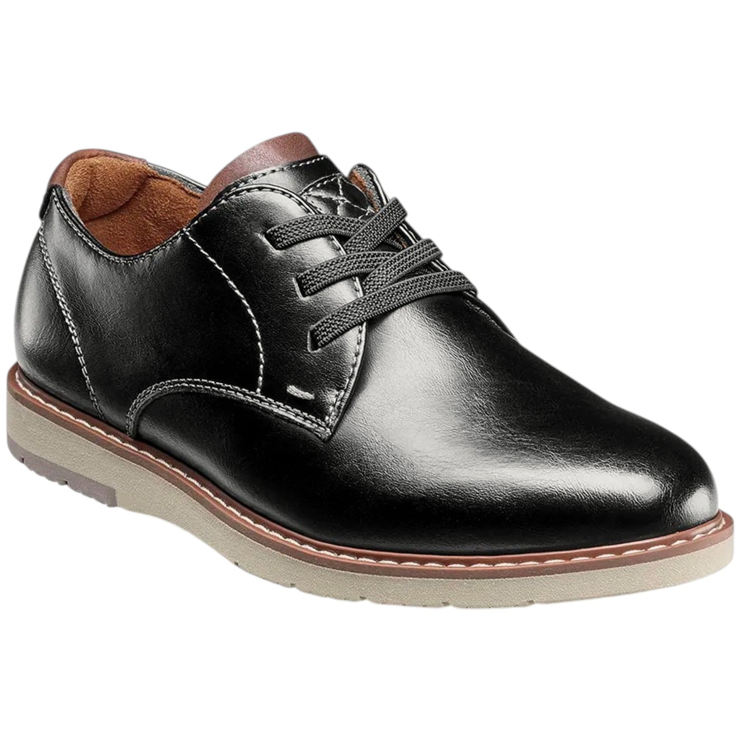 Florsheim Kids Vibe Jr. Elastic Lace Plain Toe Oxford