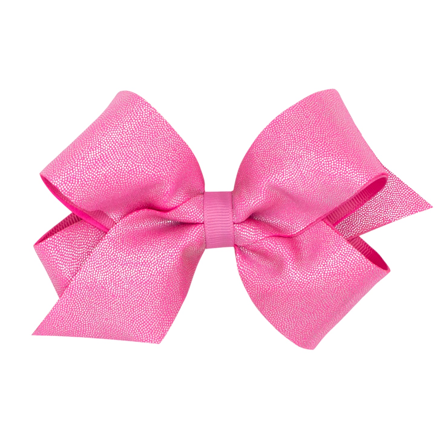 Wee Ones Medium Mirror Dot and Grosgrain Overlay Hair Bow