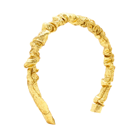 Wee Ones Metallic Lamé Ruffle Headband