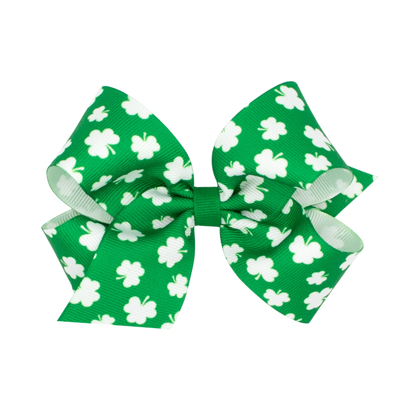 Wee Ones Medium Shamrock Grosgrain Hair Bow