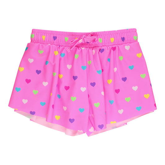 Ruffle Butts Heart Active Butterfly Shorts