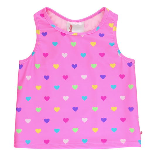 Ruffle Butts Hearts Active Tank Top