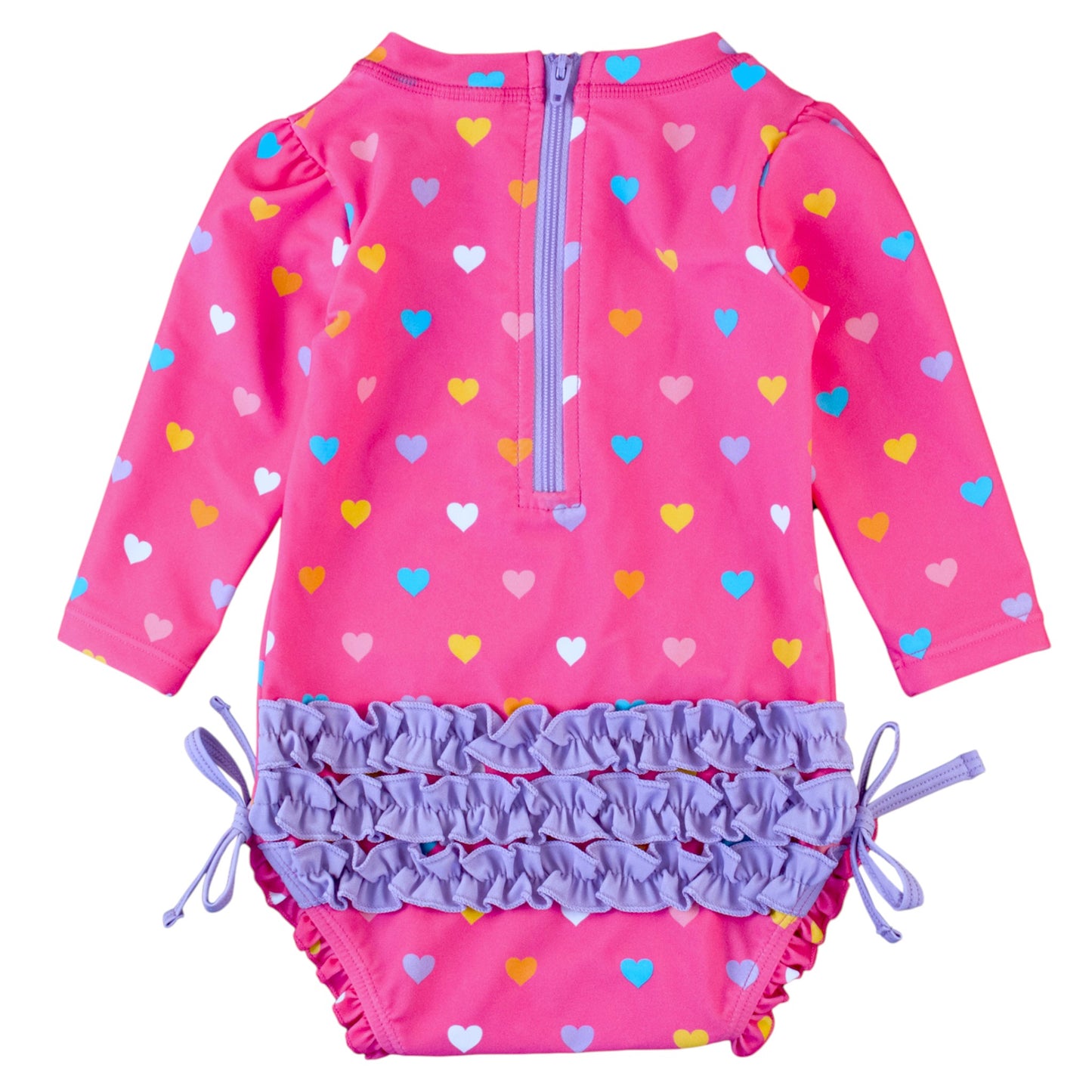 Ruffle Butts Long Sleeve One Piece Rash Guard Swimsuit