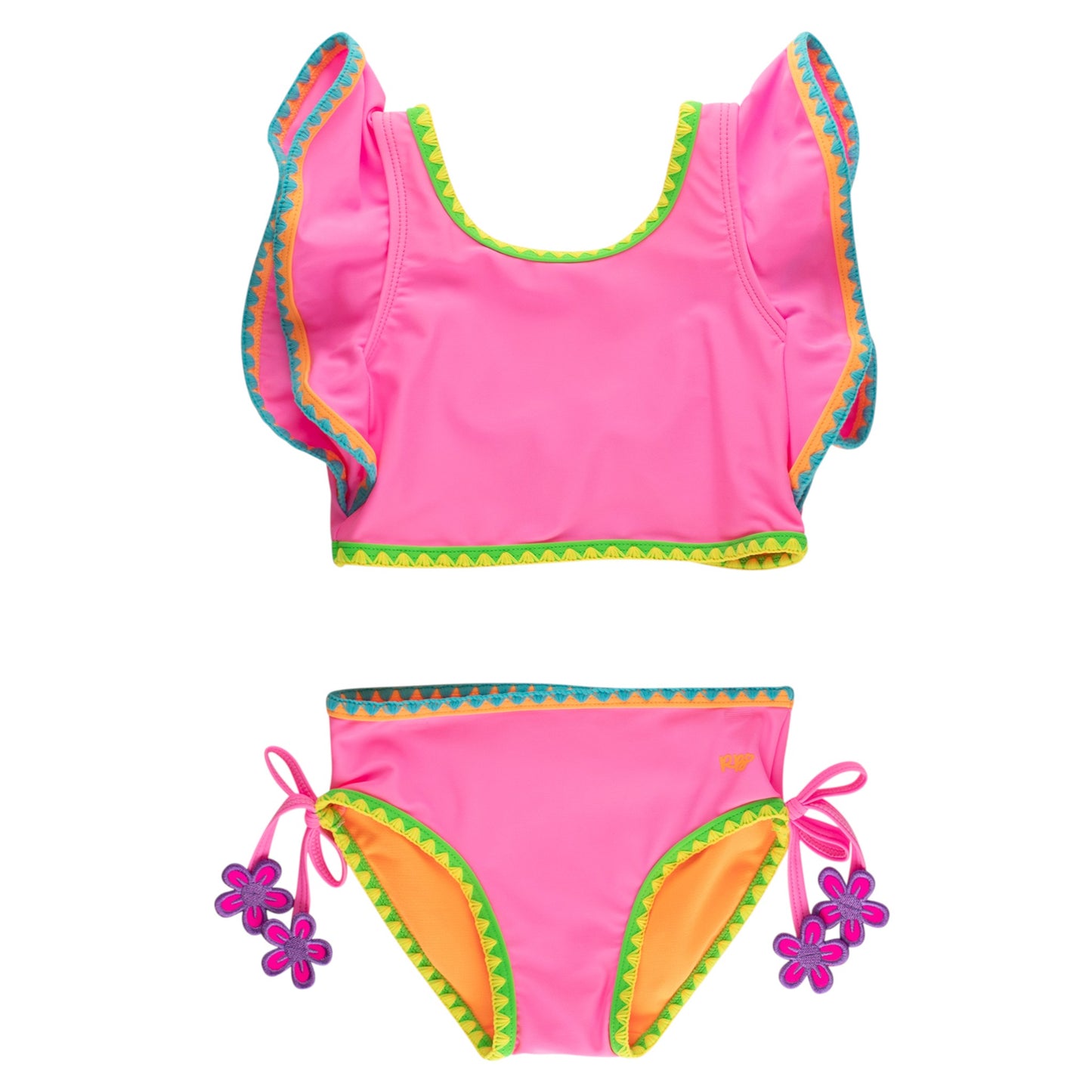 Ruffle Butts Crochet Detail Butterfly Tankini 2-Piece Swimsuit