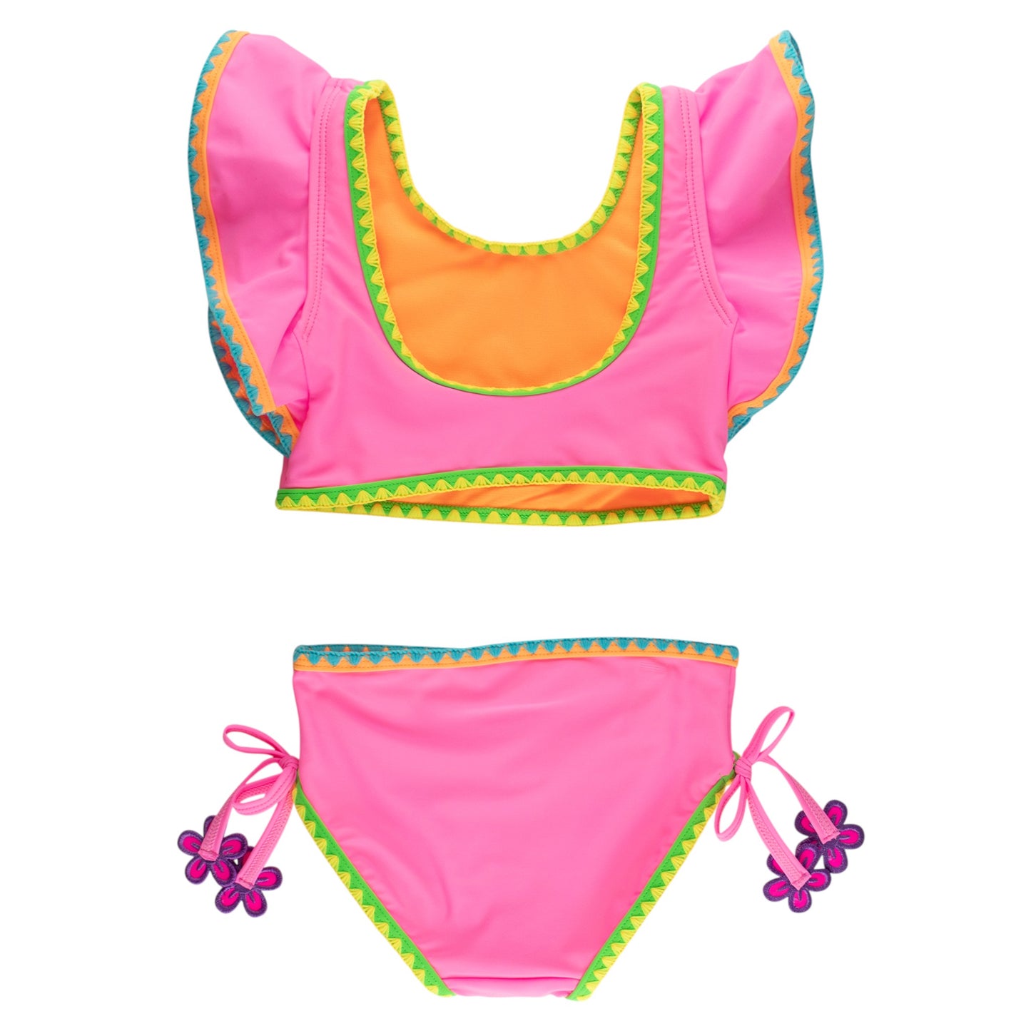 Ruffle Butts Crochet Detail Butterfly Tankini 2-Piece Swimsuit