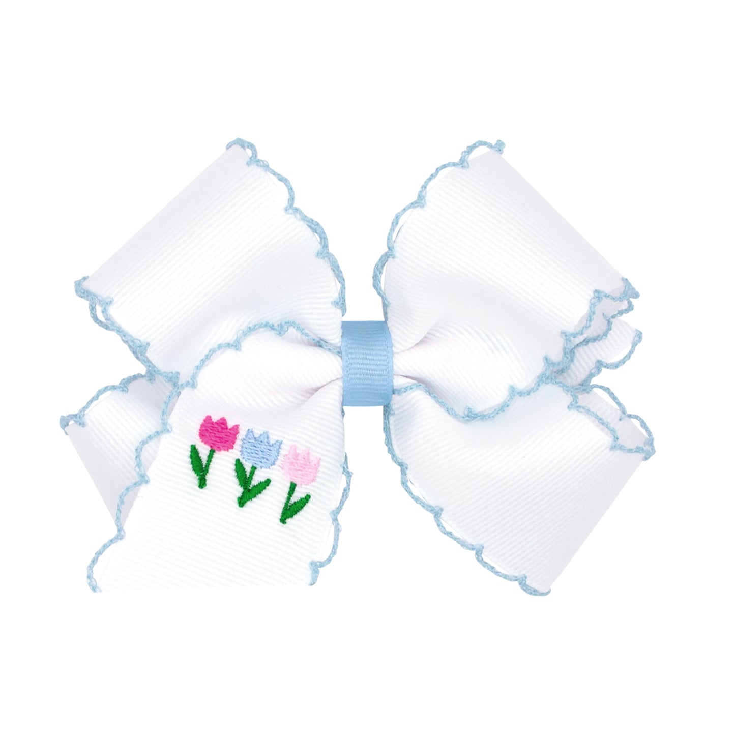 Wee Ones Medium Easter Embroidered Hair Bow