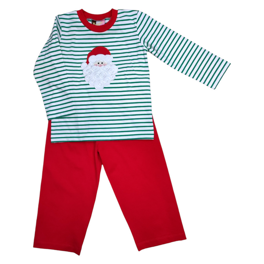 Banana Split Santa Applique Pant Set