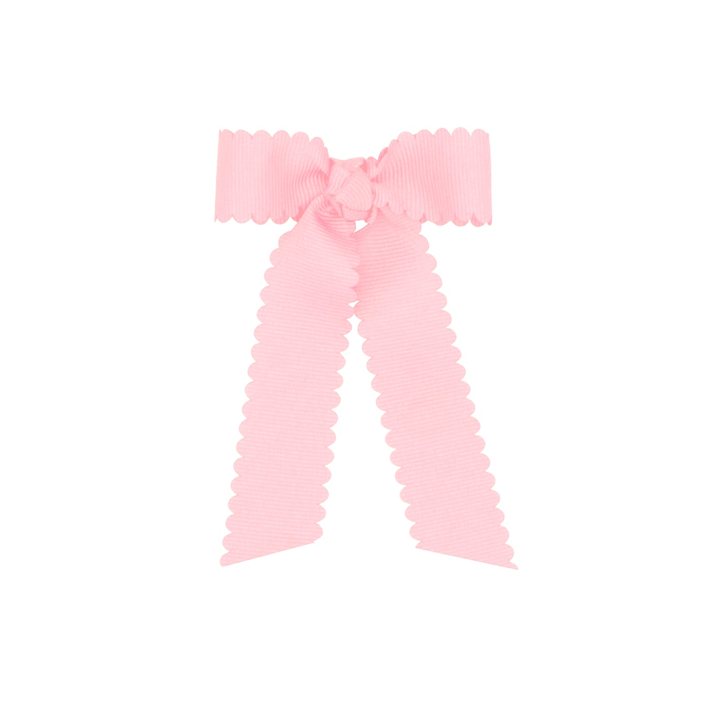 Wee Ones Tiny Grosgrain Bow with Scalloped Edge And Streamer Tails