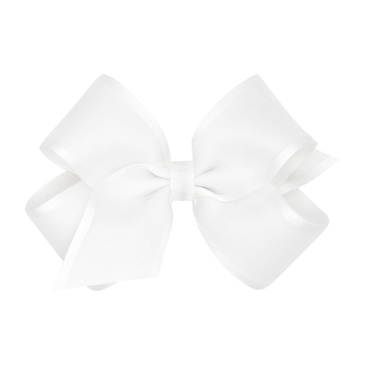 Wee Ones Medium Organza and Satin Overlay Hair Bow
