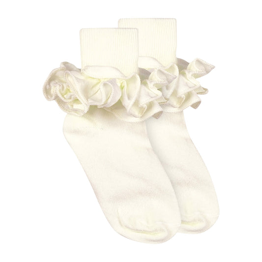 Jefferies Socks Misty Ruffle Lace Socks