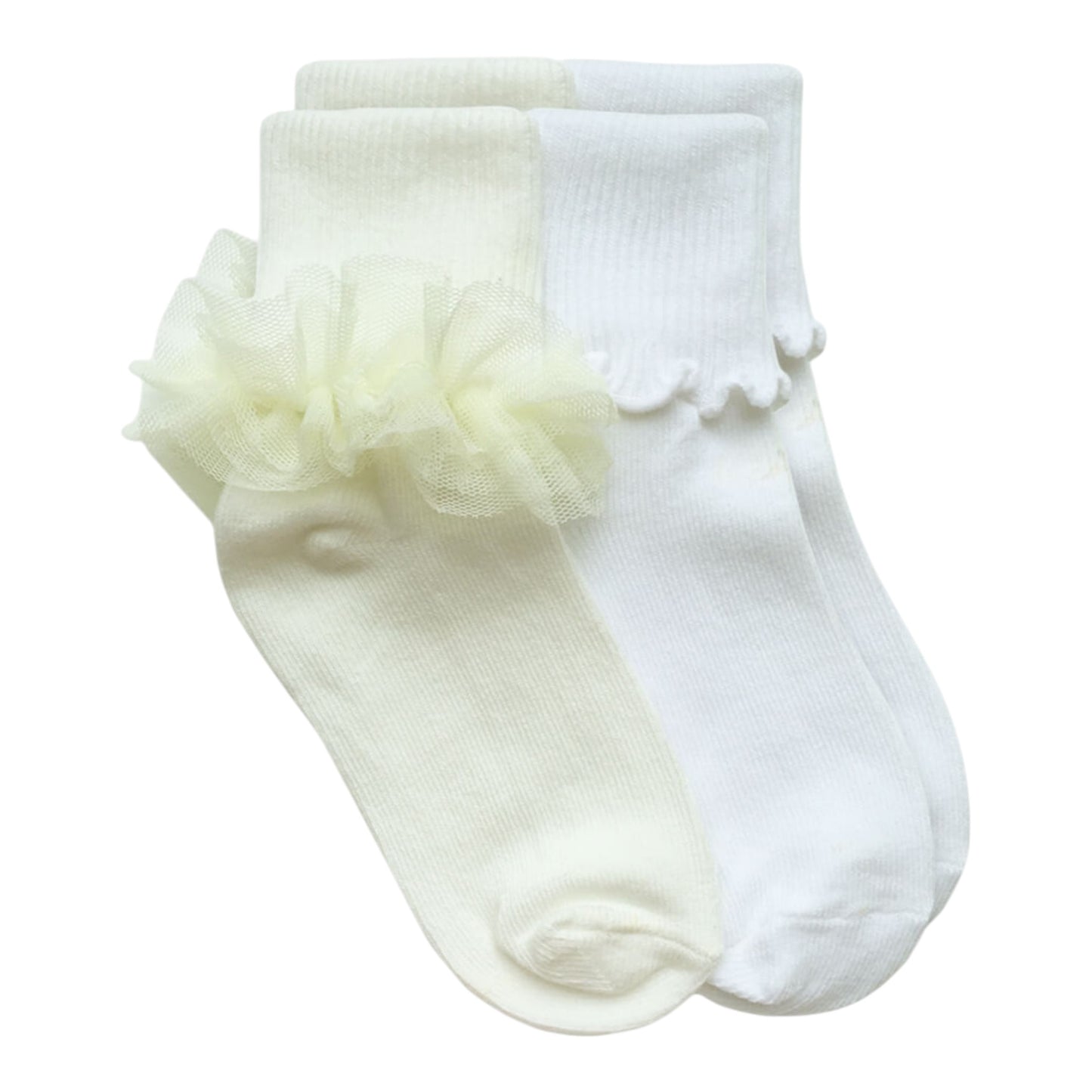 Jefferies Socks Ruffle Lace & Ripple Edge Socks