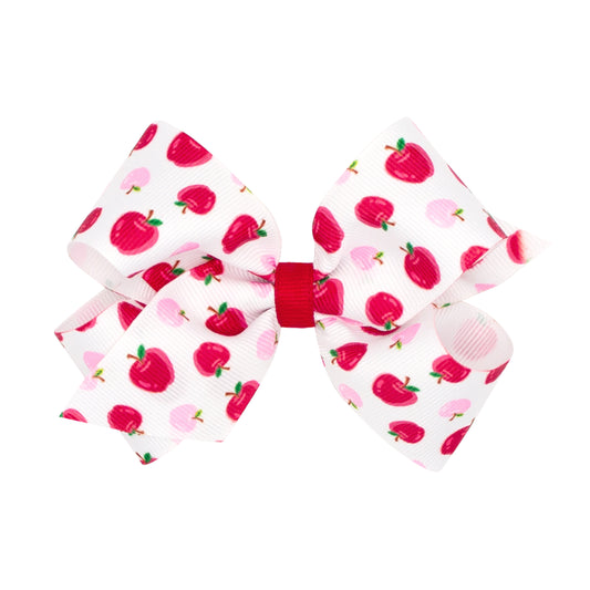 Wee Ones Back to School Print Grosgrain Hair Bow