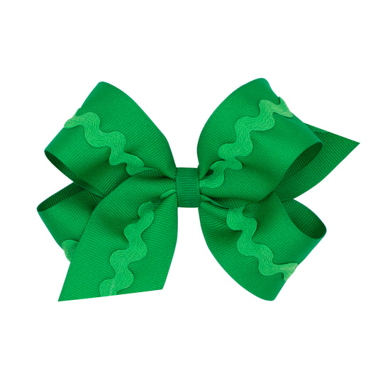 Wee Ones Grosgrain Hair Bow with Ric-Rac Trim
