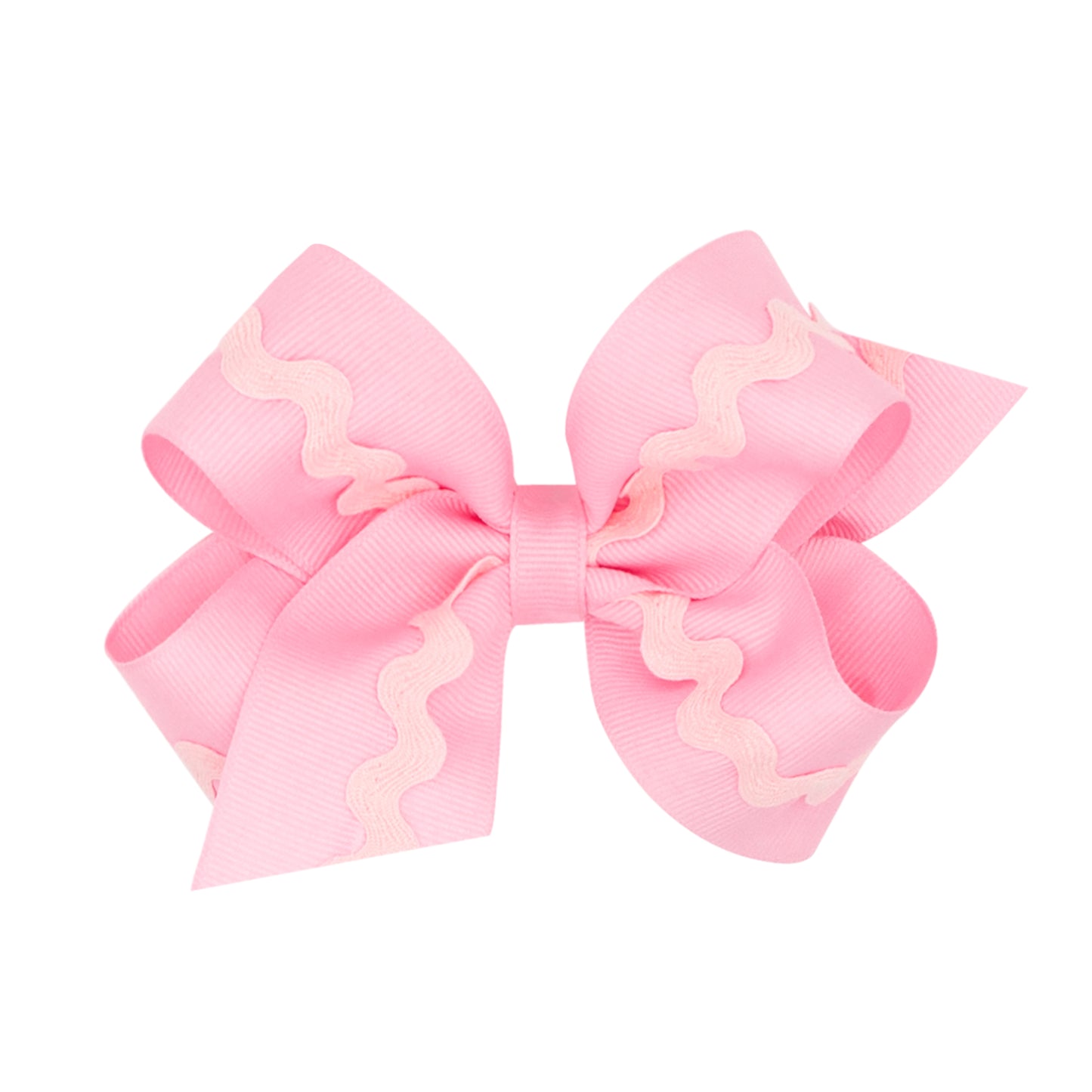 Wee Ones Medium Grosgrain with Ric-Rac Trim Hair Bow