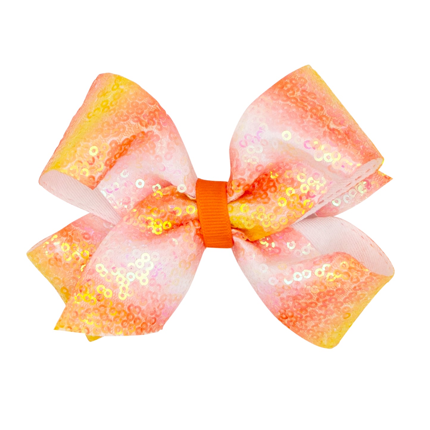 Wee Ones Medium Ombre Stripe Print Sequin Hair Bow