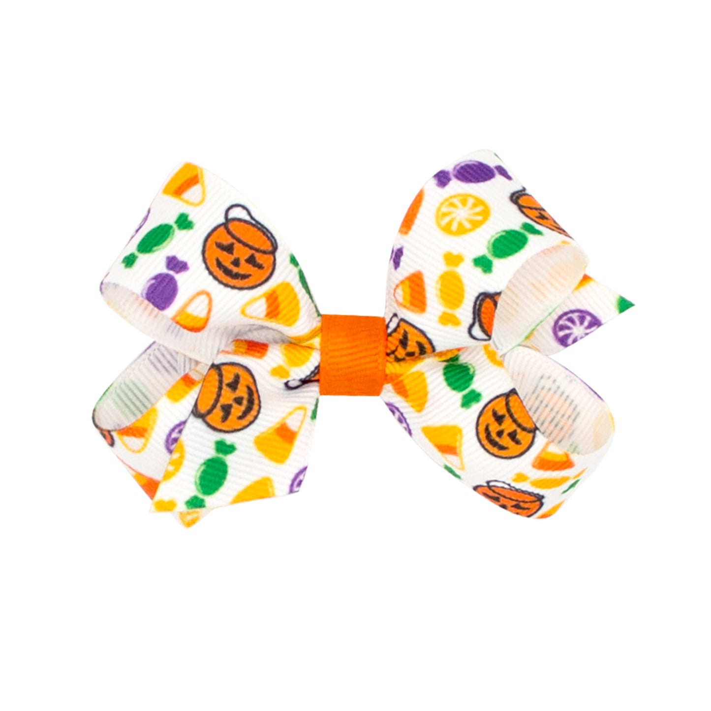 Wee Ones Mini Halloween Print Grosgrain Hair Bow