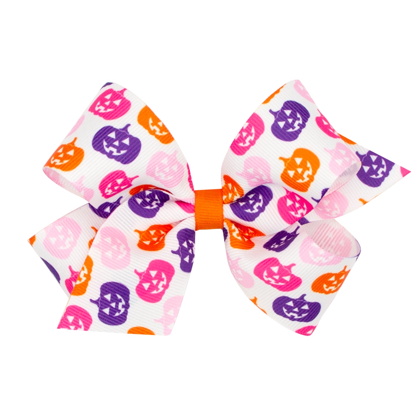 Wee Ones Medium Halloween Print Grosgrain Hair Bow