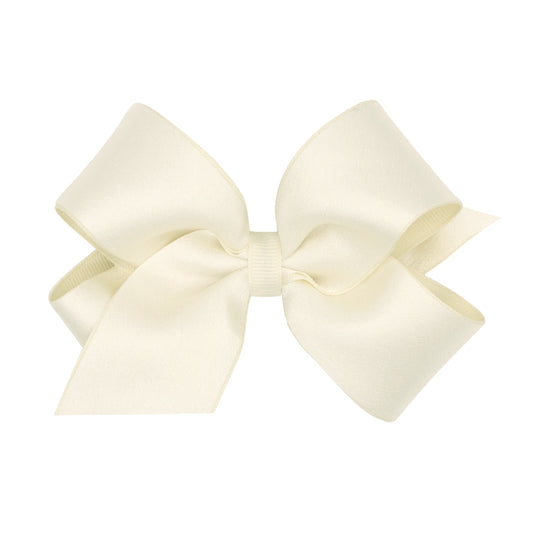 Wee Ones Medium Crepe Satin with Grosgrain Underlay Hair Bow