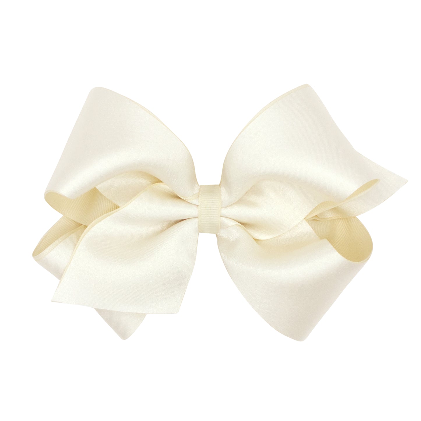 Wee Ones King Crepe Satin with Grosgrain Underlay Hair Bow