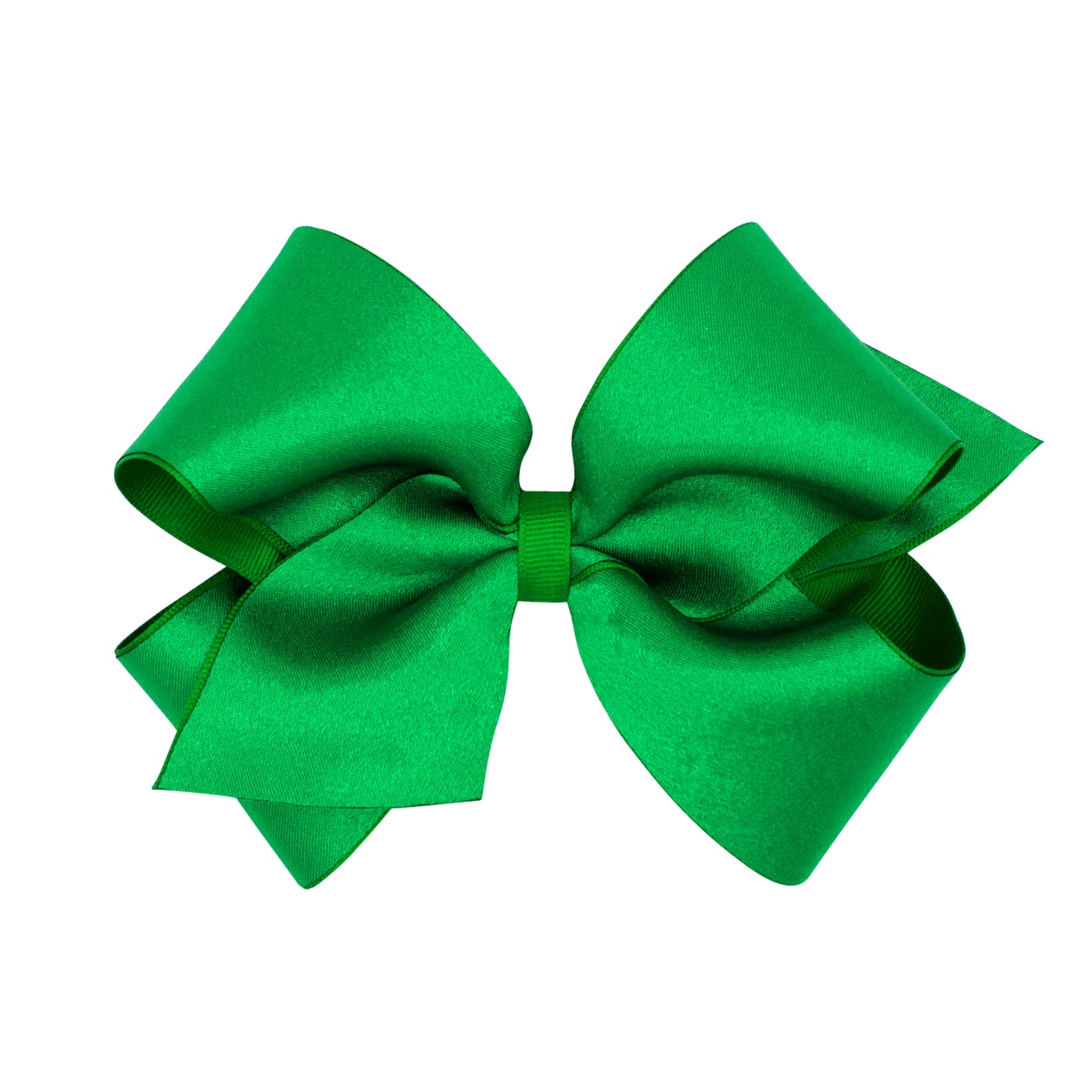 Wee Ones King Crepe Satin with Grosgrain Underlay Hair Bow