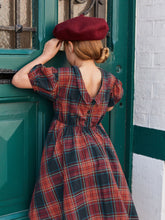 Load image into Gallery viewer, Tea Puff Sleeve Collar Dress