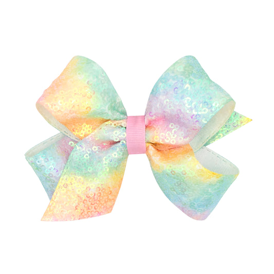 Wee Ones Medium Ombre Print Sequin Hair Bow