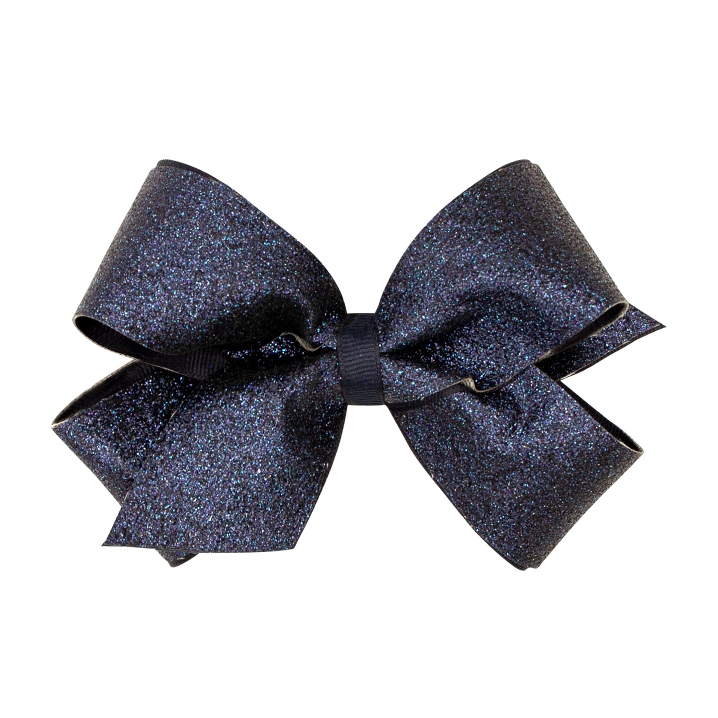 Wee Ones Medium Glitter Vinyl with Grosgrain Underlay Hair Bow