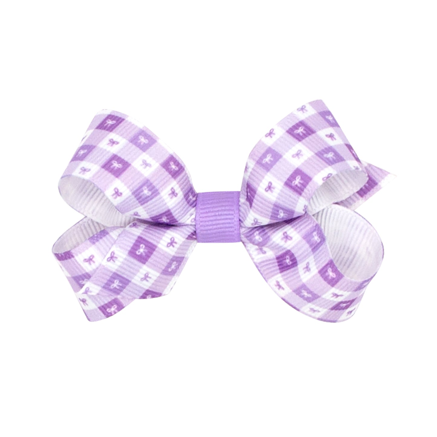 Wee Ones Mini Bow Print Grosgrain Hair Bow
