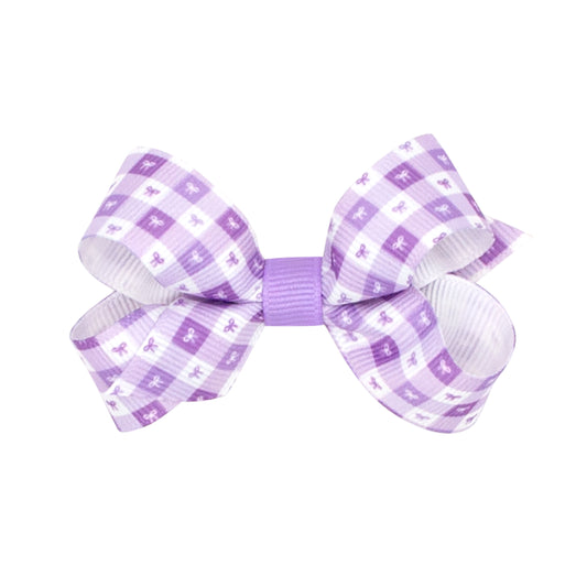 Wee Ones Mini Bow Print Grosgrain Hair Bow