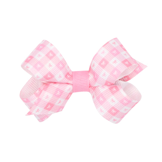 Wee Ones Mini Bow Print Grosgrain Hair Bow