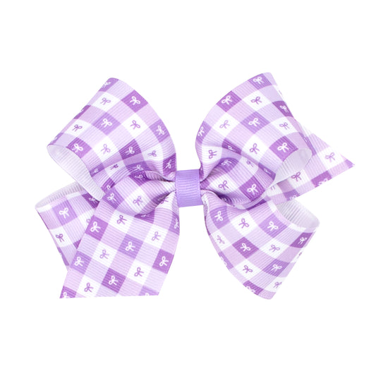 Wee Ones Medium Bow Print Grosgrain Hair Bow