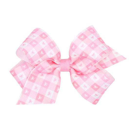 Wee Ones Medium Bow Print Grosgrain Hair Bow