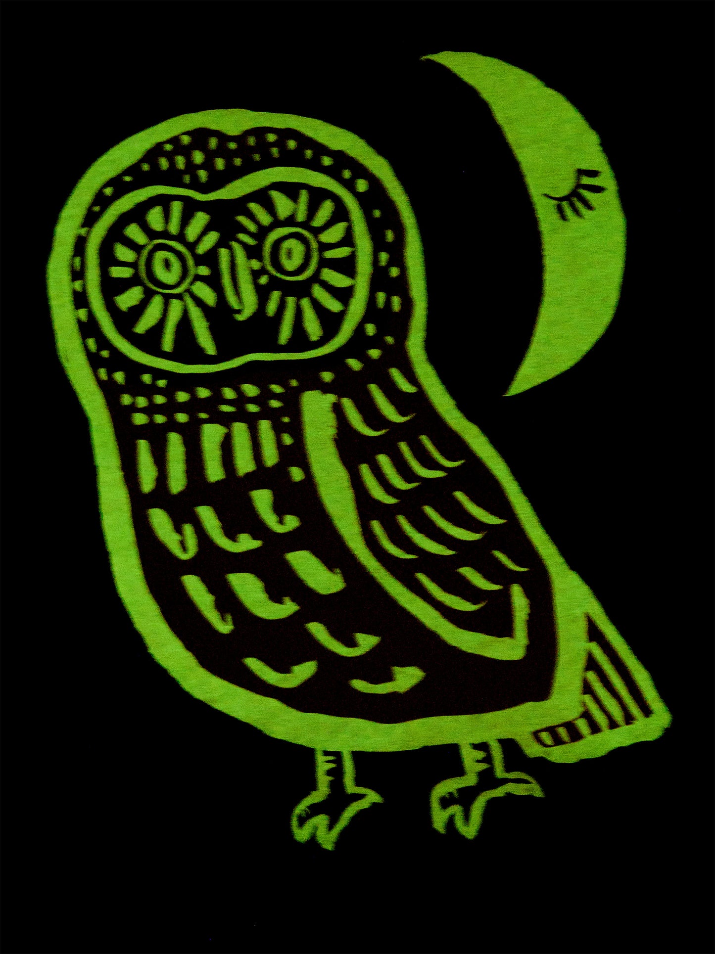 Tea Cute Hoot Glow Graphic Tee