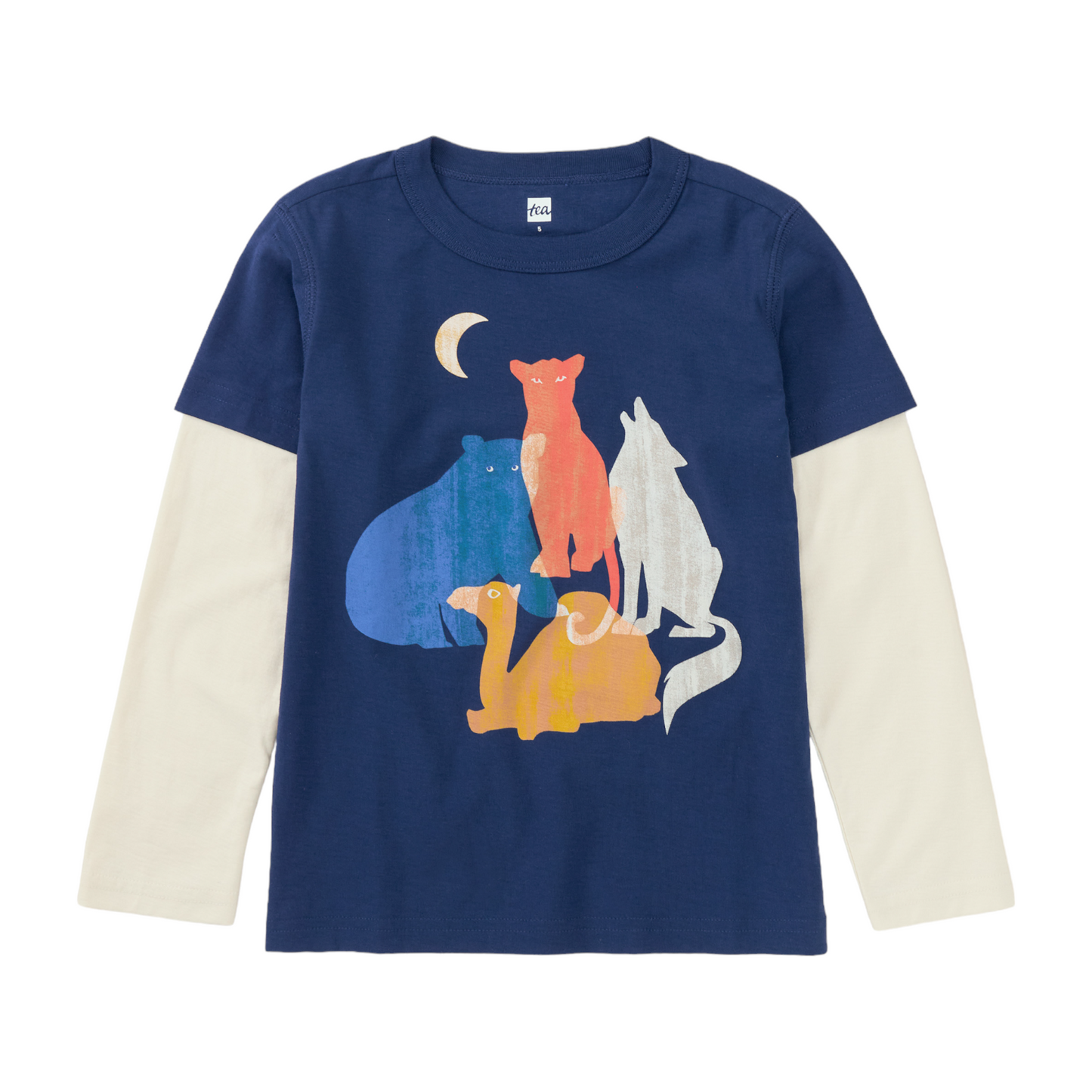 Tea Animal Friend Layered Tee