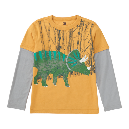 Tea Triceratops Layered Tee