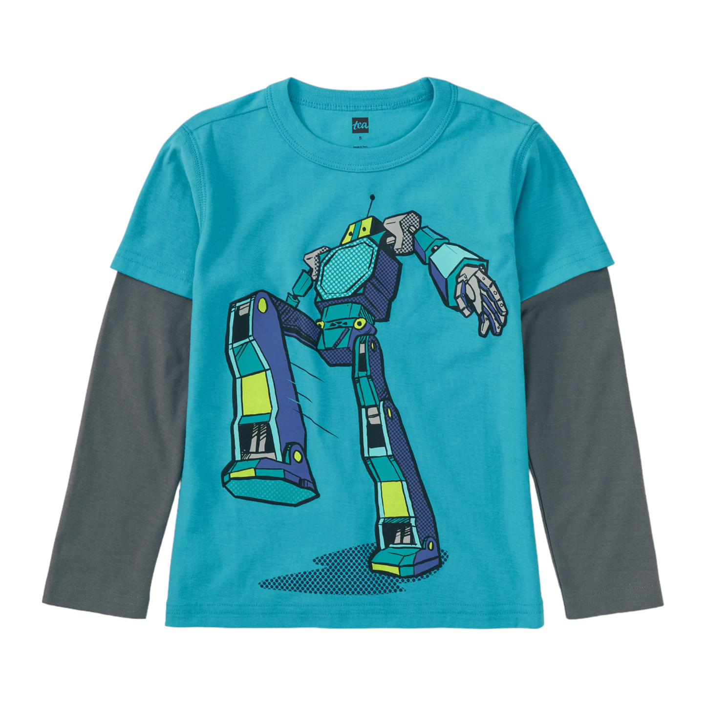 Tea Robot Layered Sleeve Tee